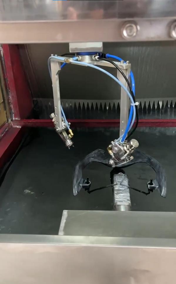 500X7 Industrial Spray System Transforms Motorcycle Frame Coating Production Line