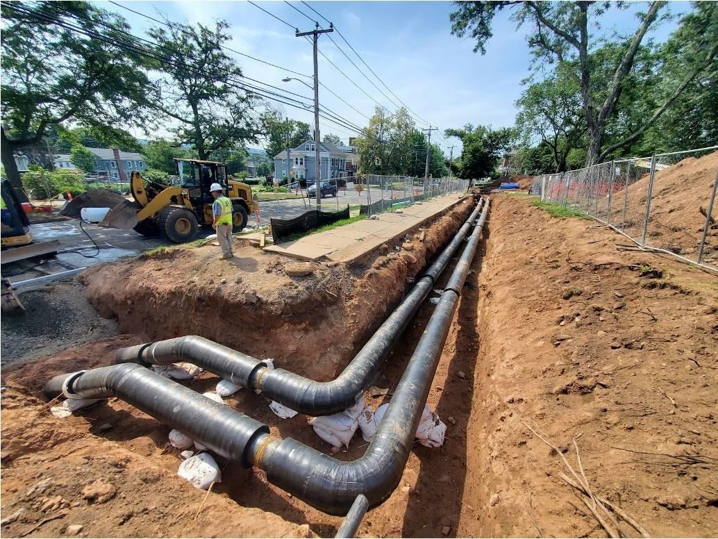 University’s steam to hot water pipe conversion project