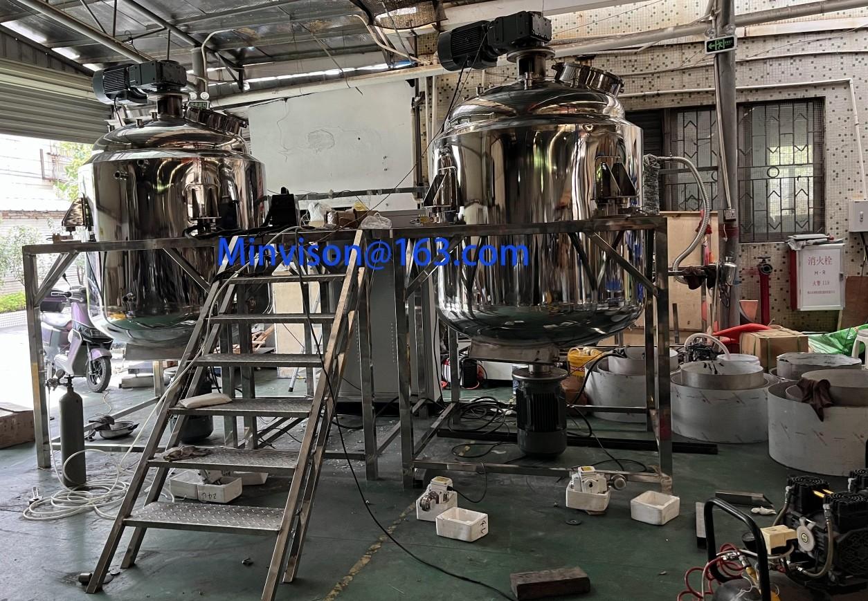 2000 liter vacuum homogenizer skin care shampoo production line