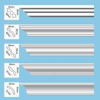 China Polyurethane Ceiling Cornice Mold Decorative PU Crown Moulding Fireproof B2 Lightweight Easy Install for sale