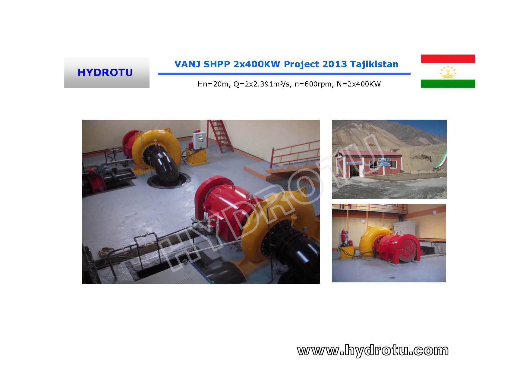 VANJ SHPP 2x400KW Project 2013 Tajikistan