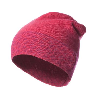 China Custom OEM Winter Knit Beanie Hats 58cm Adult Size Acrylic Slouchy Cap for sale