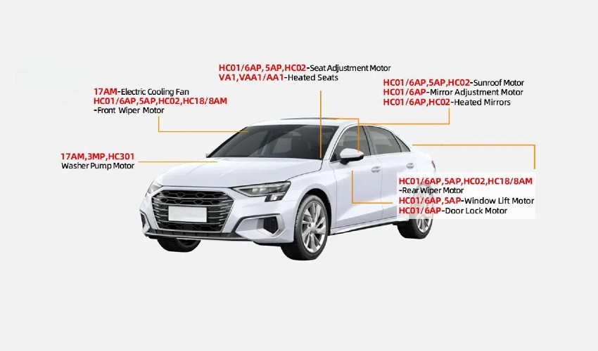 HCET Motor Thermal Protectors for Automotive