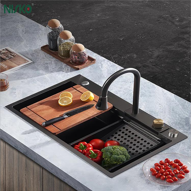 New Stainless Steel Waterfall Kitchen Sink. New TikTok Trend