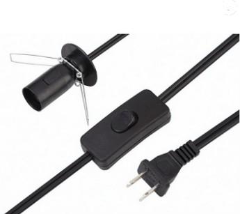 China Black UL Himalayan Crystal Lamps 2 Pin AC Plug for sale