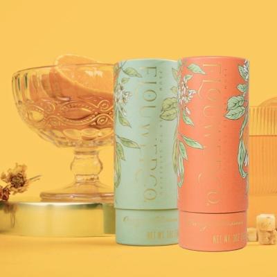 China Food Grade Biodegradable Round Paper Container for Coffee Beans Tea Matcha Protein Powder Airtight Cylinder Paper Canister for sale