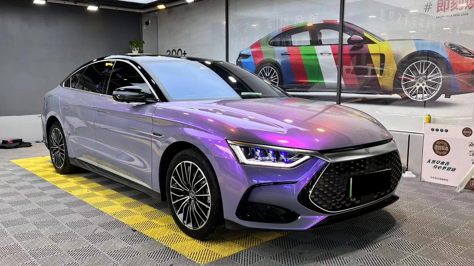 TPU-DreamyGray Enchanted Purple | Flexible Visual Appeal, TPU Texture, UV/Wear-Proof, Suitable for Multiple Car Models