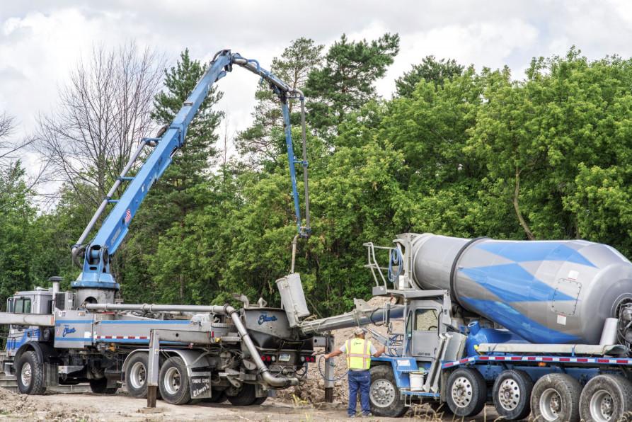 What size do concrete pump trucks come in?