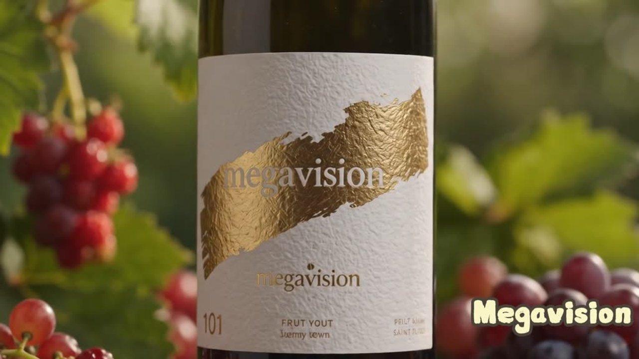 Textured Paper + Embossing + Gold Foil – Red Wine Label
