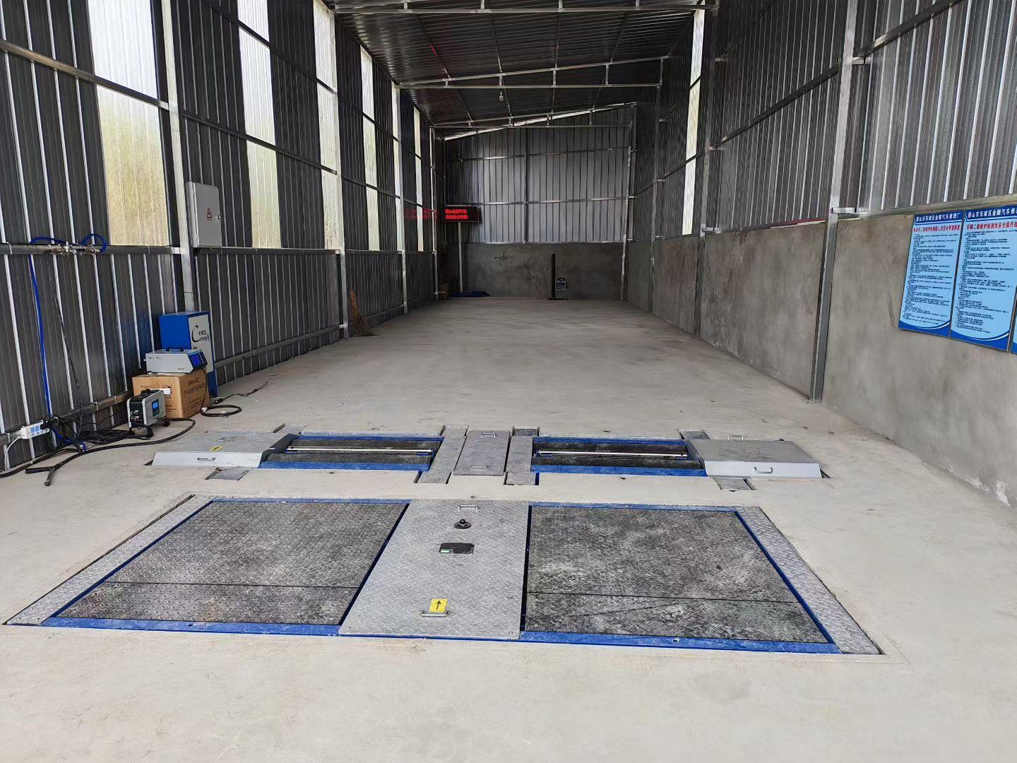Sichuan provinces  sucessfully installed 4 cases about the truck test lane for repair shop roller brake tester suspensio