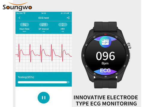What is the principle of Bluetooth smart watch monitoring heart rate and electrocardiogram?