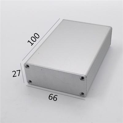 China Sanded Sliver 66*27*100mm Aluminum Protective Casing For PCB Fitting for sale