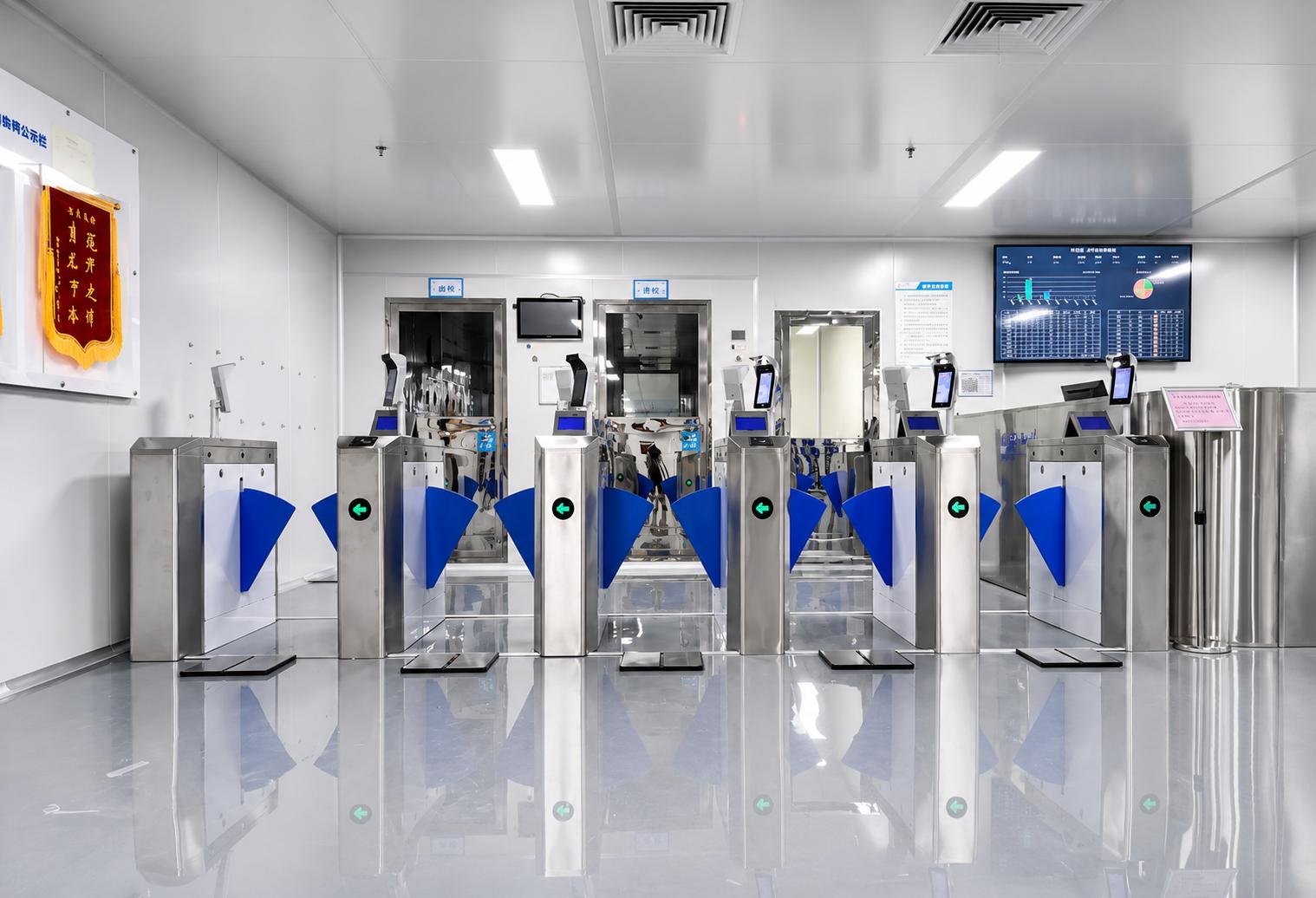 ESD Flap Barrier Gate Access Control Project for Electronics Manufacturing Factory