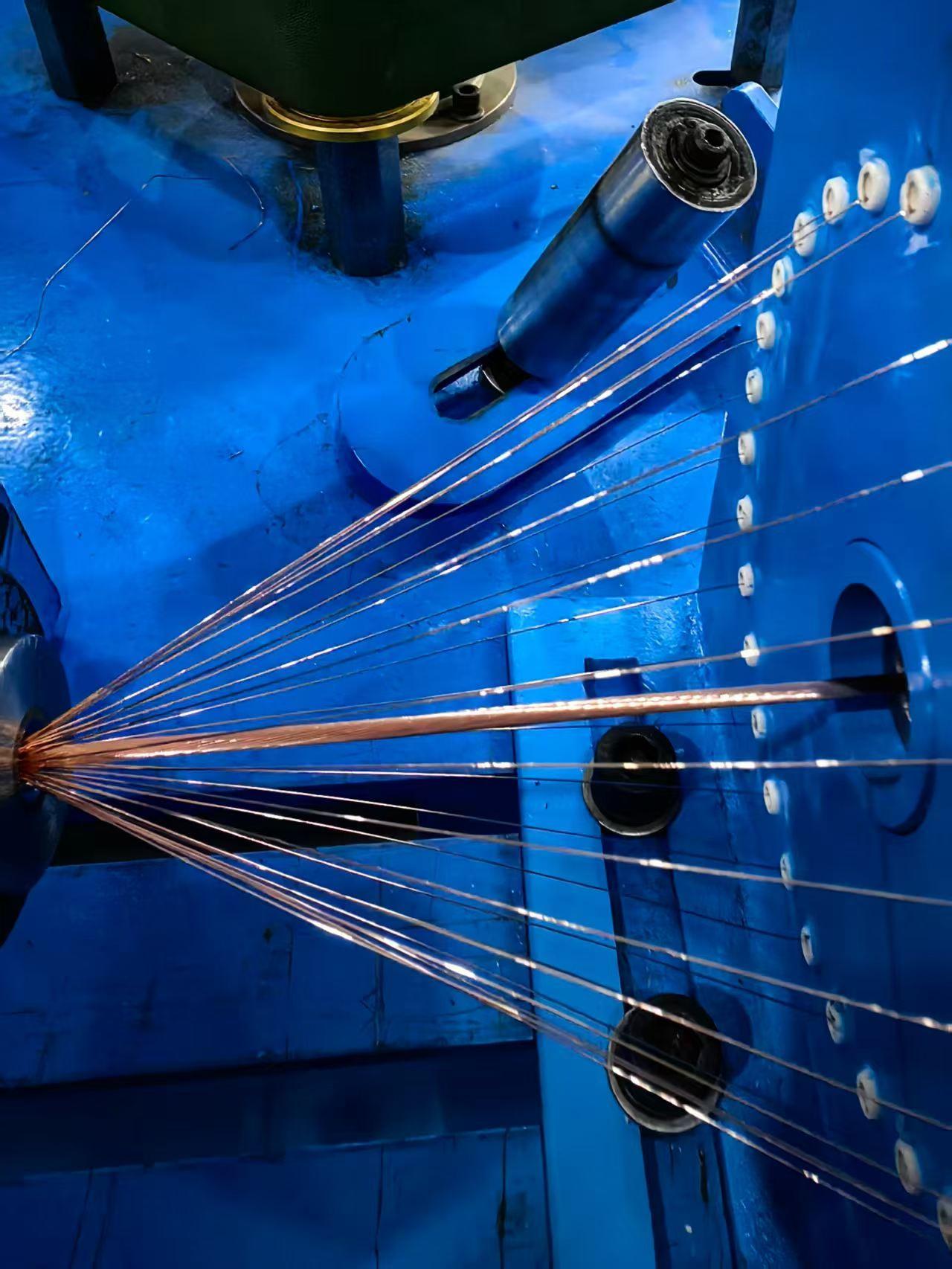Factory Live Shot: Precision Copper Stranding Process