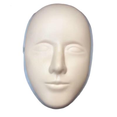 China Yellow Silicone Tattoo Practice Skin Face Silica Head Size 22cm * 14cm for sale