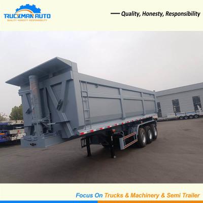 China Durable 3 Axle 50 Tons U Shaped Cargo Body Dump Semi Trailer For Guyana for sale