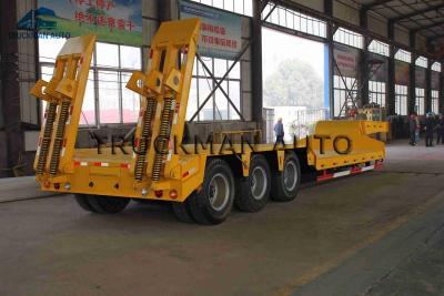 China Mn Steel T 700 Low Bed Semi Trailer Optional Colors  With Ramp Mechanical for sale