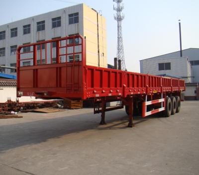 China 60 Ton Heavy Duty Side Wall Semi Trailer 2mm Thickness 600mm Height for Bulk Transport for sale