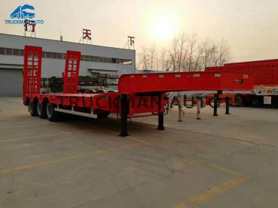 China Customizec 70 Tons Low Bed Container Trailer Used For Transport Excavator for sale