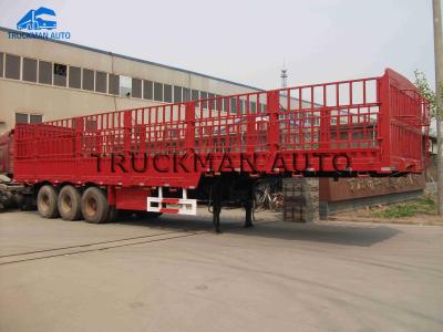 China Height Adjustable Fence Semi Trailer For Transport Bulk Cargo  Food Animals for sale