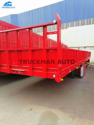 China 3 Axles 50 Tons Side Wall Semi Trailer Truckman Brand For Transport Bulk Cargo for sale