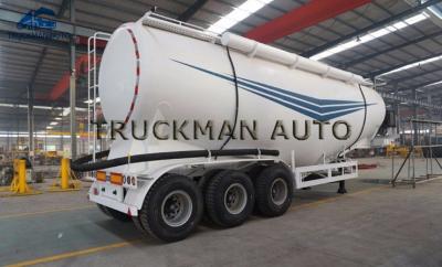 China 3 Axles 40 Cbm Cement Bulker Truck , Cement Semi Trailer O345 Mn Steel Material for sale