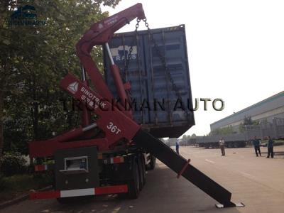 China 20 / 40 Feet  Side Loader Trailer , Sidelifter Container Trailer  37 Tons Crane for sale