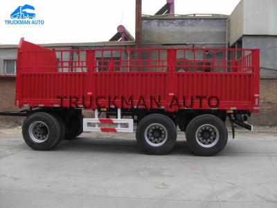 China Fence Side Wall Full Trailer Truck  40-60 Tons Oversize 7500*2500*3000mm for sale