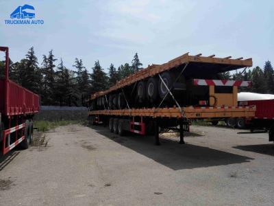China Safety Transport Flatbed Container Trailer Transport 40 Ft With Linglong Tire for sale