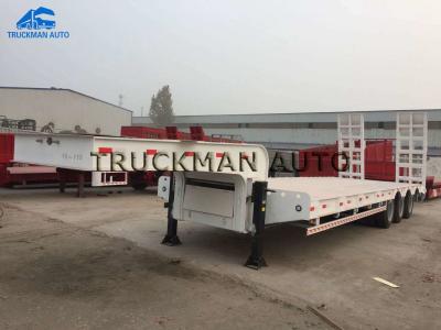 China 3-6 Axles Low Bed Truck Trailer , Low Bed Container Semi Trailer 60t for sale