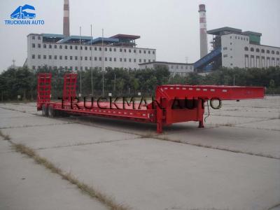 China Custom Colors Painting Low Bed Semi Trailer Loading 40 Tons Machinery for sale
