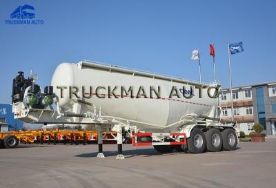 China 35 Cbm Cement Tanker Trailer 3 Axles Tank Body Thickness 3mm With Wechai Motor for sale