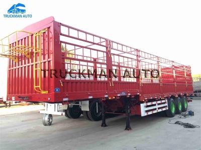 China 12.5m 3 Axles Fence Semi Trailer Suitable Height  Easy Maintenance / Repair for sale