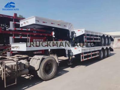 China 60 Ton Low Bed Semi Trailer With 12.00r20 Tire For Long Haul Freight Transport for sale