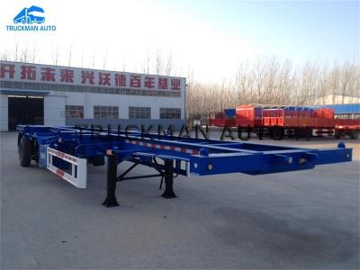 China Flatbed Cargo Container Semi Trailer 3 * 13 Ton Capacity With Tubeless Tire for sale