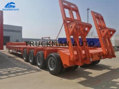 China Heavy Loading Truck Trailer Low Bed Transport The Excavator 100 Tons for sale