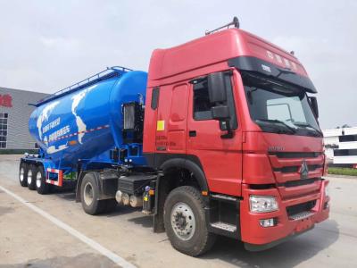 China 60 Tons Bulk Cement Tanker , Cement Tanker Truck 3 Axles With Wechai Motor for sale