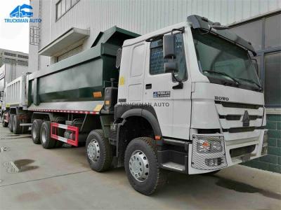 China 12 Wheel 50 Tons U Shape Cargo Box Howo Dump Truck 371 for sale