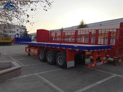 China 40 Tons 12pcs Tire Container Flatbed Trailer With BPW Axle for sale
