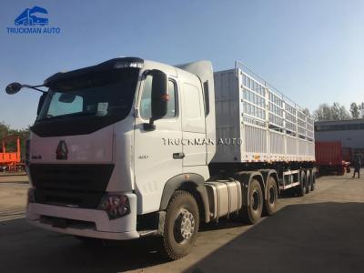 China 600mm Side Wall Flatbed Cargo Trailer 60 Ton Capacity WABCO Brake for sale