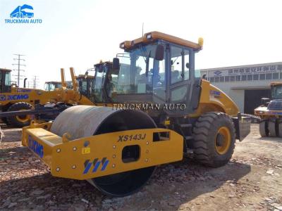 China Single Drum XCMG 14 Ton XS143J Mechanical Vibratory Roller Compactor With Pad Foot for sale