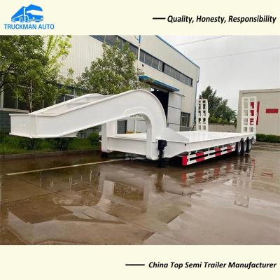 China 3 Line 6 Axle 80 Tons Lowboy Low Bed Semi Trailer Heavy Duty for sale