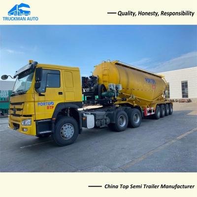China 4 Axle 55m3 Bulk Cement Tanker Trailer 60 Tons Capacity Heavy Duty for sale
