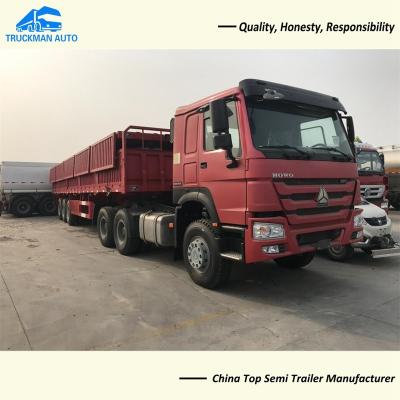 China Three Axle 50000kg Side Wall Semi Trailer Q355 Material for sale