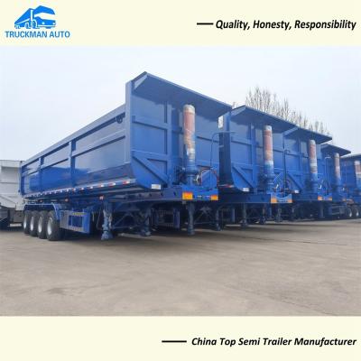 China 4 Axle 60 Ton U Shape Tipper Semi Trailer 315/80R22.5 Tire Mining Haulage for sale