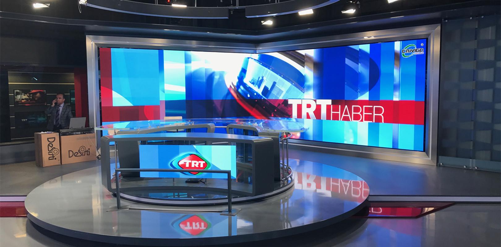 TV station LED screen
