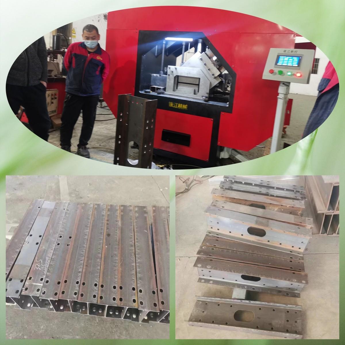 Processing effect of H-shaped steel punching and shearing machine
