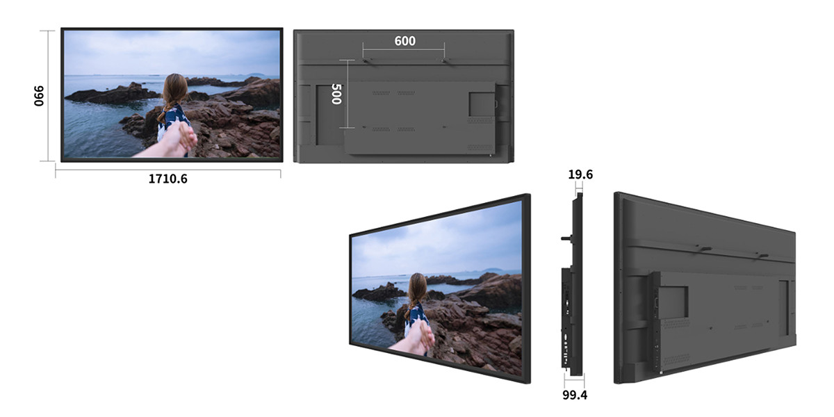 75 inch wall-mounted advertising machine