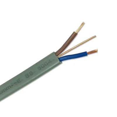 China UL IEC PVC Flat Cable 2 Core 3 Core Twin Earth 1.5 2.5 4sqmm 450/750V for sale