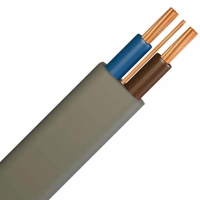 China Customizable TPS PVC Flat Cable 2 Core 450/750V PVC Insulated Sheathed Ground Wire for sale